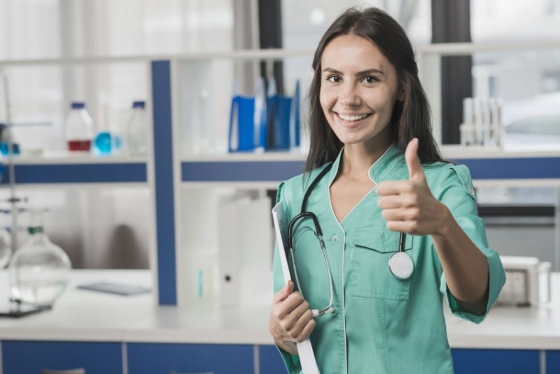 medic woman at hospital