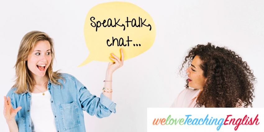 English vocabulary: talk, speak, chat