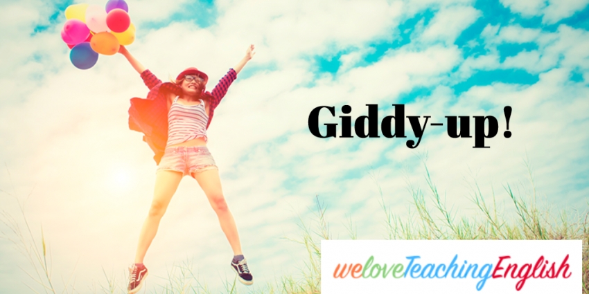 English idiom: giddy-up
